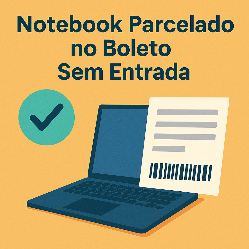 Notebook Parcelado no Boleto Sem Entrada